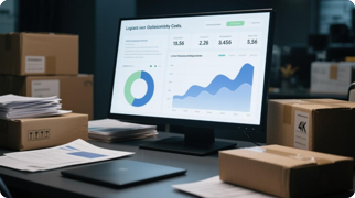 The WinsBS website interface provides crowdfunding initiators with an order shipping cost comparison function.