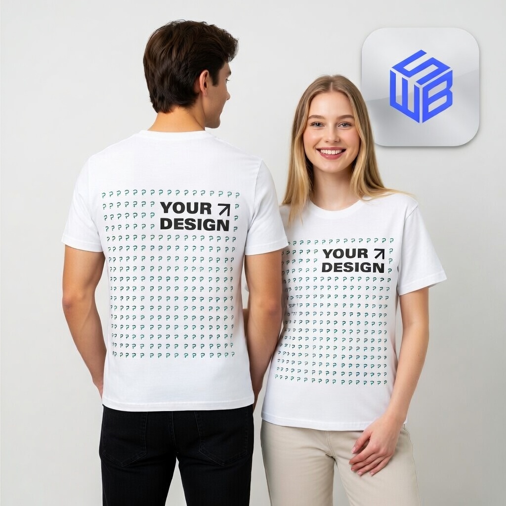Custom print-on-demand t-shirt collection view