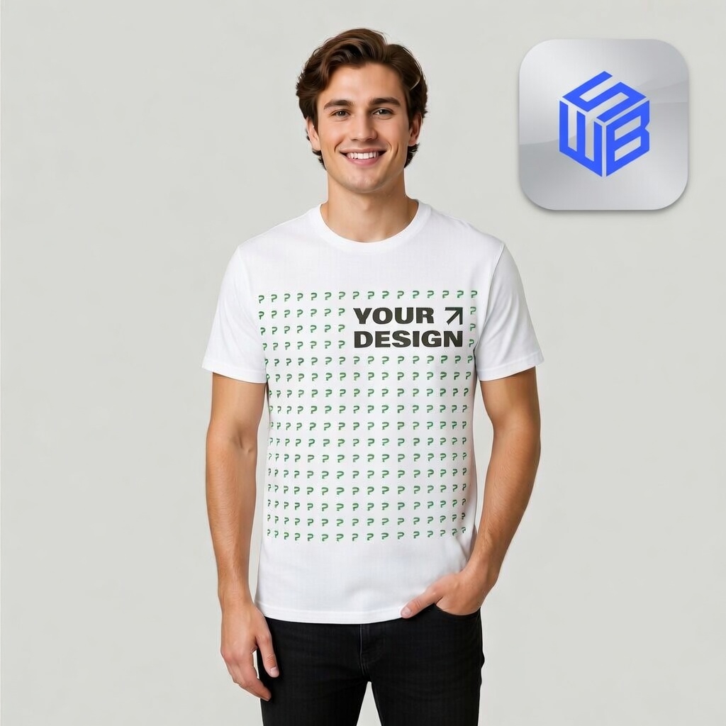 Custom print-on-demand t-shirt front view